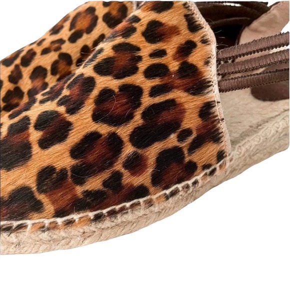 Picon Womens Leopard Print Calf Hair Espadrilles - Picture 8 of 13